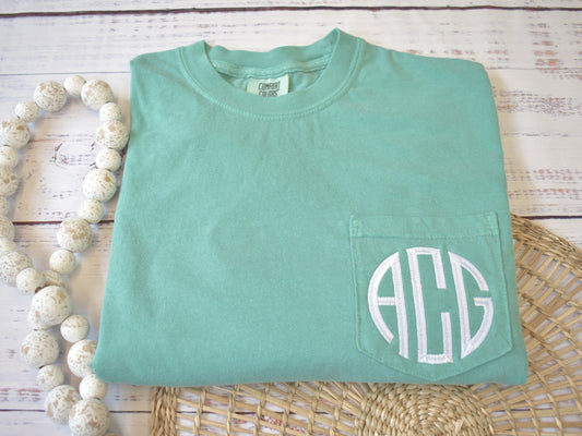MONOGRAMMED COMFORT COLORS TSHIRT