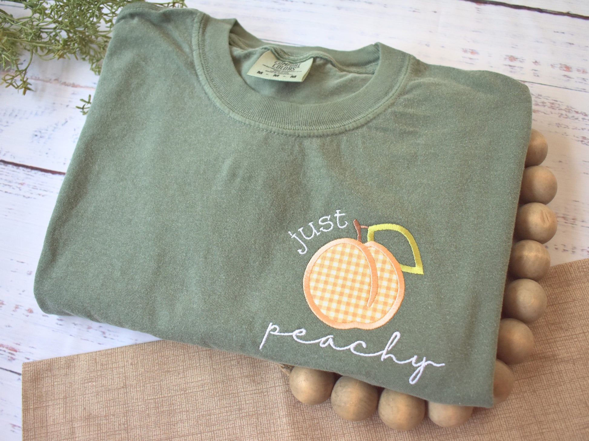COMFORT COLORS "JUST PEACHY" EMBROIDERED SHIRT image 0