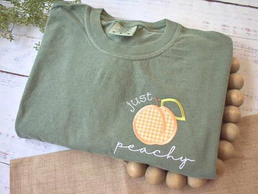 COMFORT COLORS "JUST PEACHY" EMBROIDERED SHIRT image 0