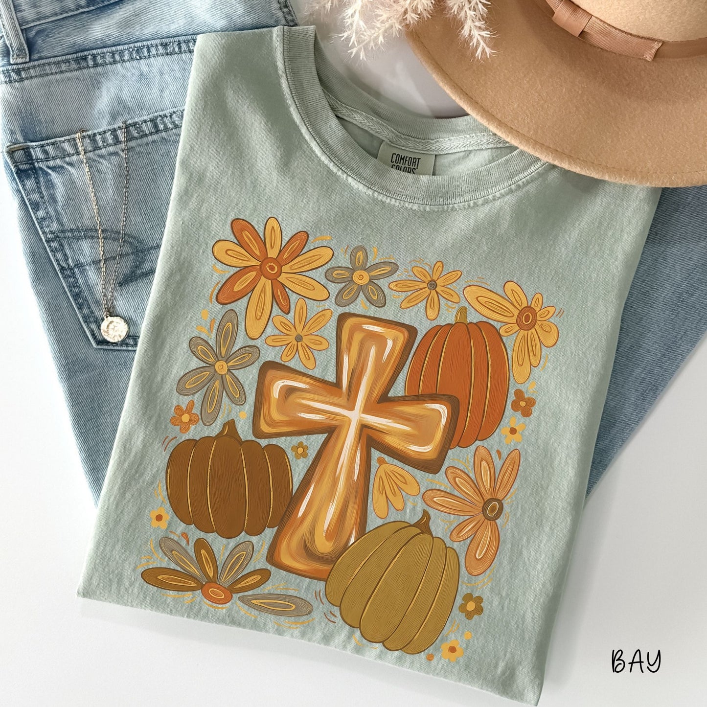BRUSHSTROKE PUMPKINS & CROSS