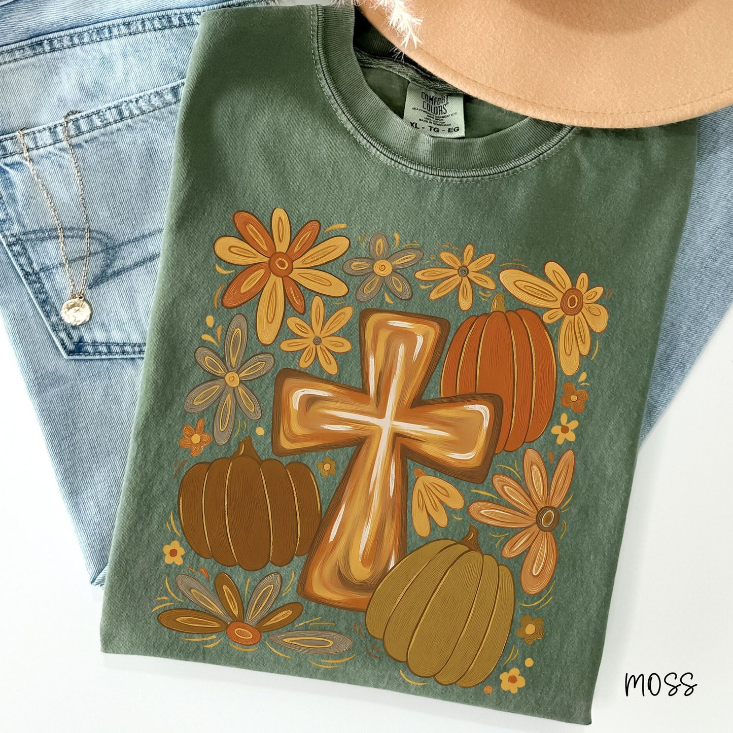 BRUSHSTROKE PUMPKINS & CROSS
