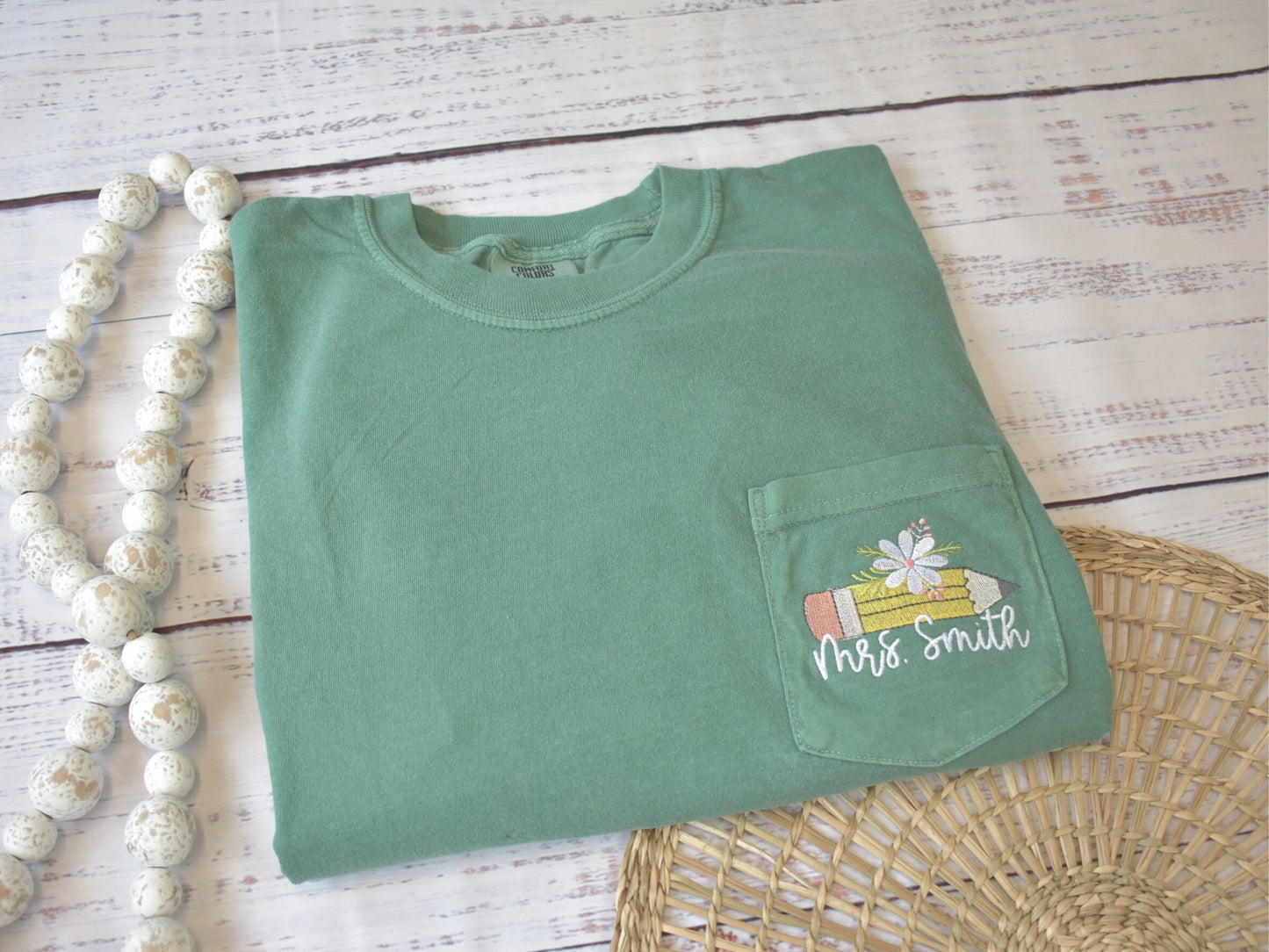 CUSTOM PENCIL TEACHER SHIRT image 0