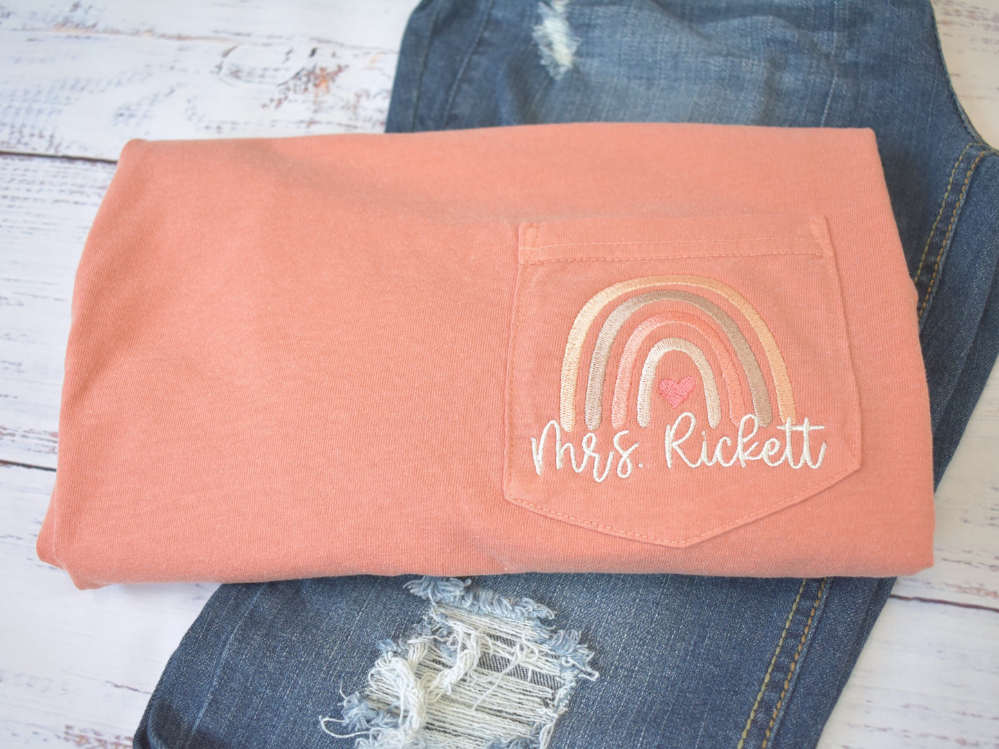 Boho Rainbow Comfort Colors Shirt image 4