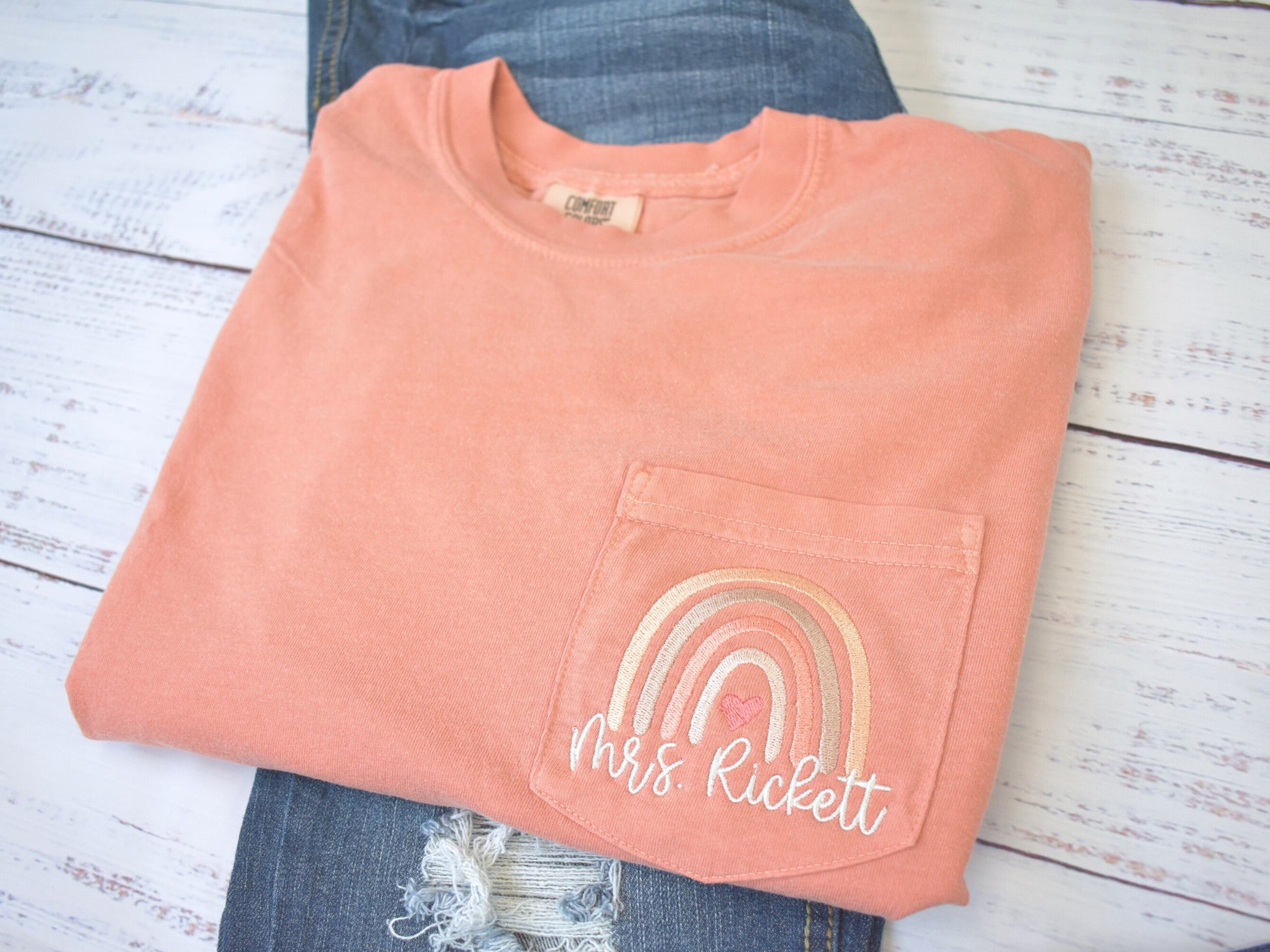 Boho Rainbow Comfort Colors Shirt image 1